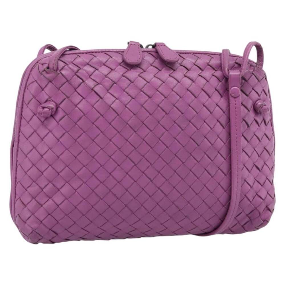 Bottega Veneta Intrecciato Shoulder Bag Purple